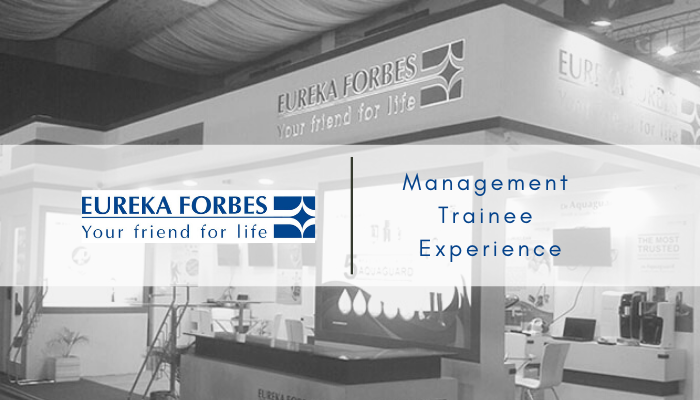 My insights at Eureka Forbes as a management trainee -By Soumya Kanti Roy from JIM Noida