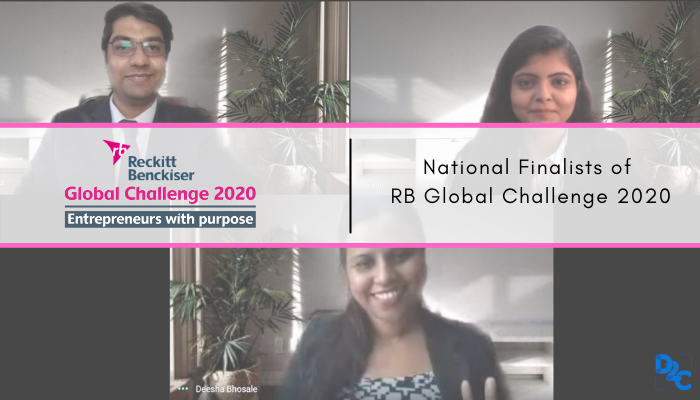 Pushing the limits to become the national finalists of RB Global Challenge 2020 -By team Salutem of SCMHRD Pune