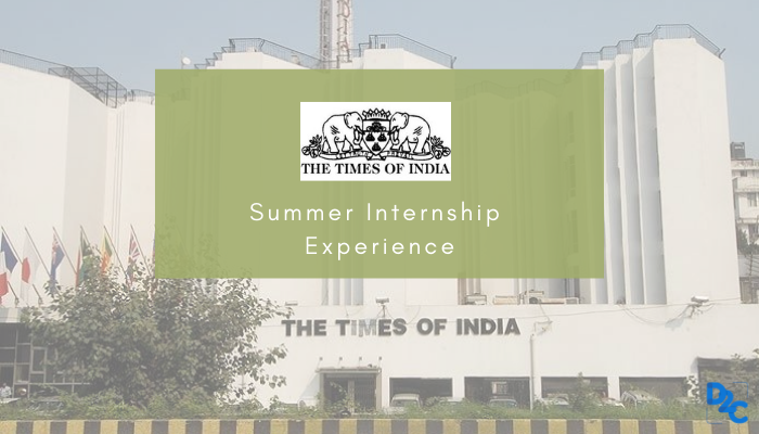 Sailing through the pandemic with an internship at Times of India -By Vivek Sharma from IBS Hyderabad