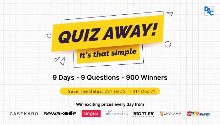 Win Bewakoof.com, Casekaro, MyGlamm, Sirona, Big Flex, Wowfas & Elearnmarkets Prizes By Answering Just 1 Question