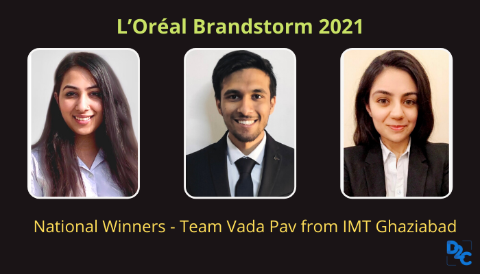 Lifting L’Oréal Brandstorm 2021 Trophy - By Aakriti Bansal from IMT Ghaziabad