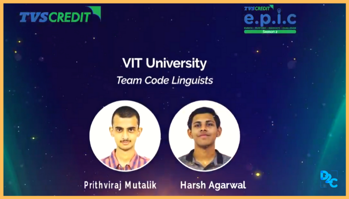 Learnings from TVS Credit Epic Challenge- By Harsh Agarwal from VIT, Bhopal