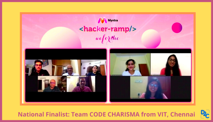 Painting the success story of Team CODE CHARISMA in Myntra hacker-ramp WeForShe hackathon- By Anika Jagati from VIT, Chennai