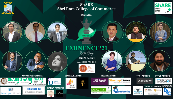 Know the speakers at Eminence’21 by ShARE SRCC