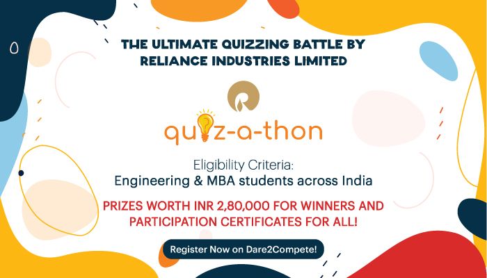 This online Quiz-a-thon by Reliance is offering prizes worth INR 2,80,000!