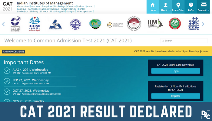 CAT 2021 Result OUT! 9 Candidates Score 100 Percentile; Engineers Dominate | Download Scorecard Here