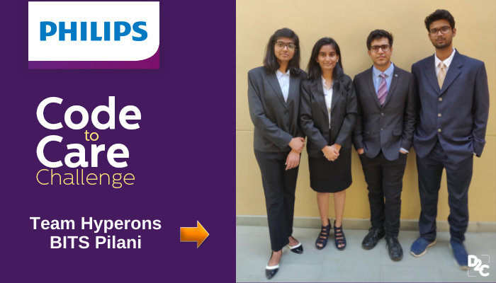 Different streams didn't stop Team Hyperons BITS Pilani from bagging a spot in the finale of Philips Code to Care Challenge