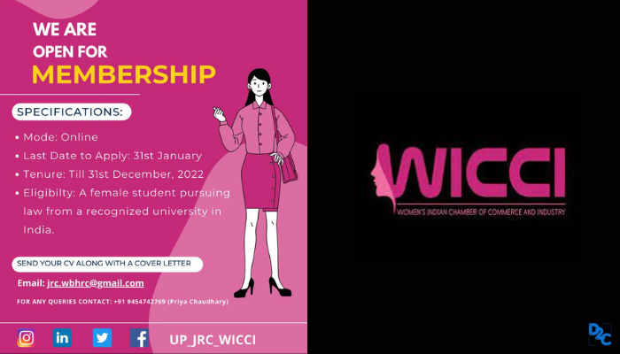 Uttar Pradesh Judicial Reforms Council of WICCI Invites Applications - Apply By 31st January 2022
