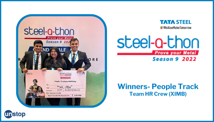 Know How Team HR Crew (XIMB) ‘Stole’ The Winner Trophy For Tata Steel-a-thon Season 9 (People Track)