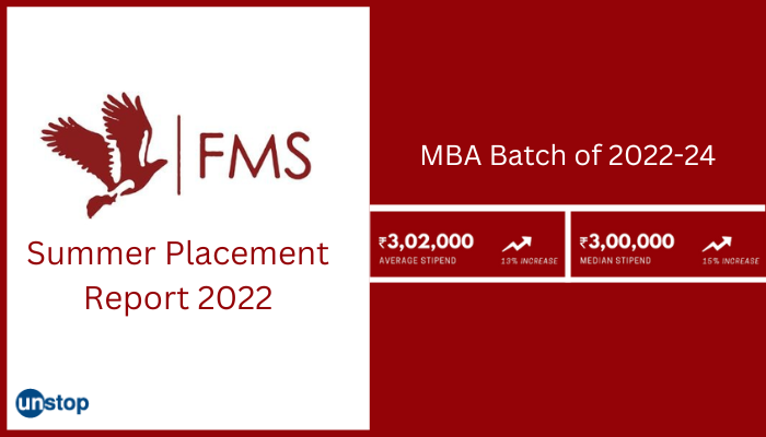 FMS Delhi Summer Placements 2022: 13% Jump In Avg. Stipend, 311 Offers Made, Highest Stipend INR 4.4 Lakh!