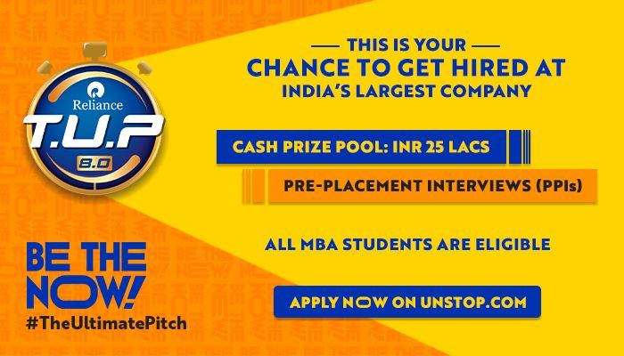 Reliance TUP 8.0: Win INR 25 Lakh & Job Interviews (Register Now)