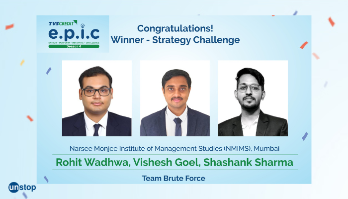 NMIMS Mumbai Succeeds At TVS Credit E.P.I.C Strategy Challenge (Season 4)