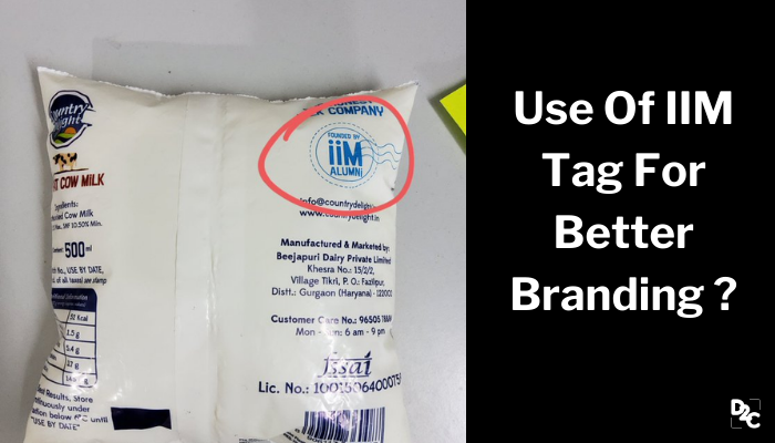 Use Of IIM Tag On Milk Packets: A  New Way Of Marketing Products?