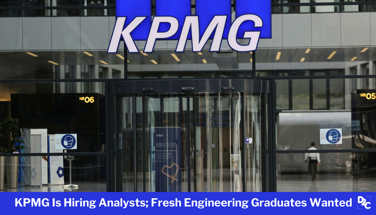 KPMG Jobs 2022: Fresher's Invited For Analyst Roles; Apply Before Link Expires!