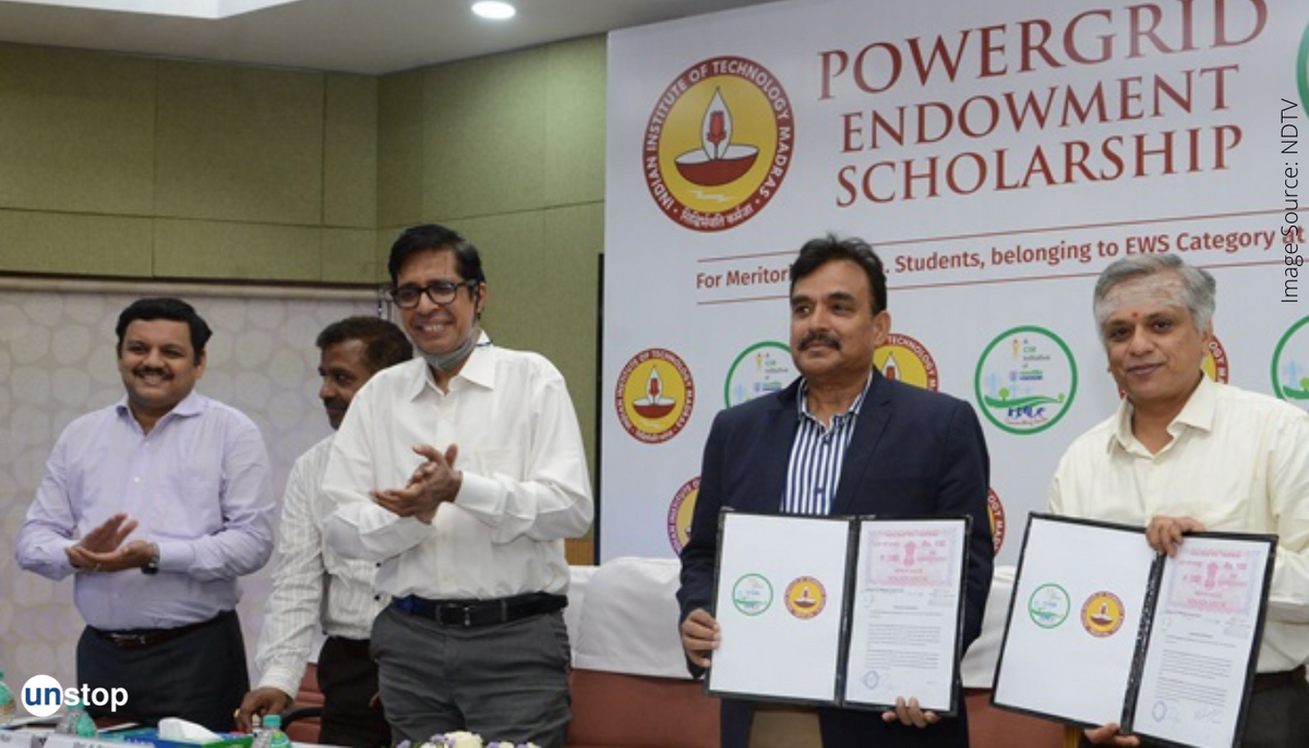 Power Grid Corporation Contributes INR 10 Cr To IIT Madras For Students’ Scholarships