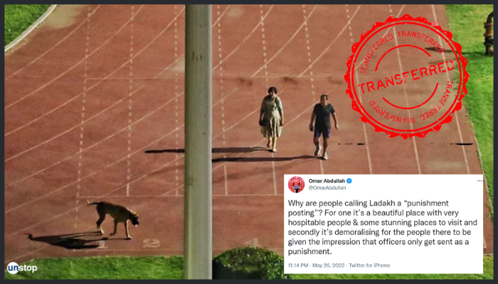 IAS Officers Notorious For Walking Their Dog In Public Stadium Transferred to Ladakh and Arunachal; Is It A Punishment?