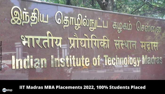 IIT Madras MBA Placements: 100% MBA Graduates Placed, Average CTC INR 16.66 LPA