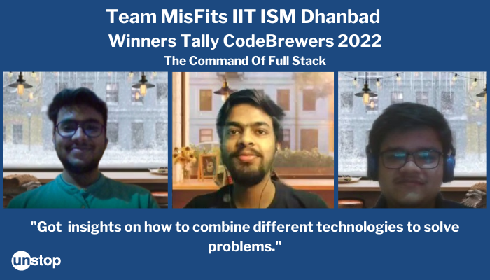Team MisFits - The Perfect Fit For Tally CodeBrewers 2022 Winner Title (Commander of Full Stack Track)