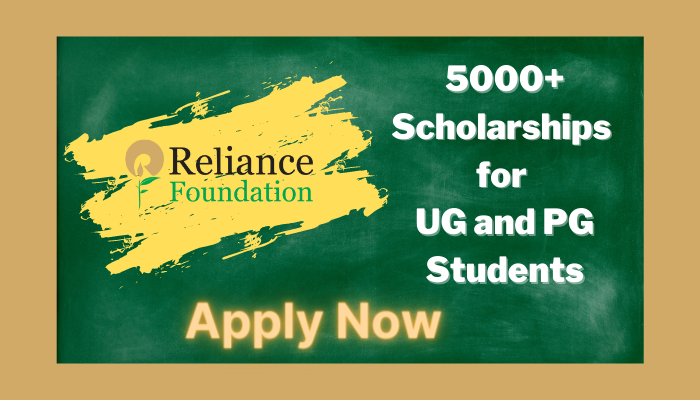 5000+ Reliance Foundation Scholarships; Apply Before 14 February '23