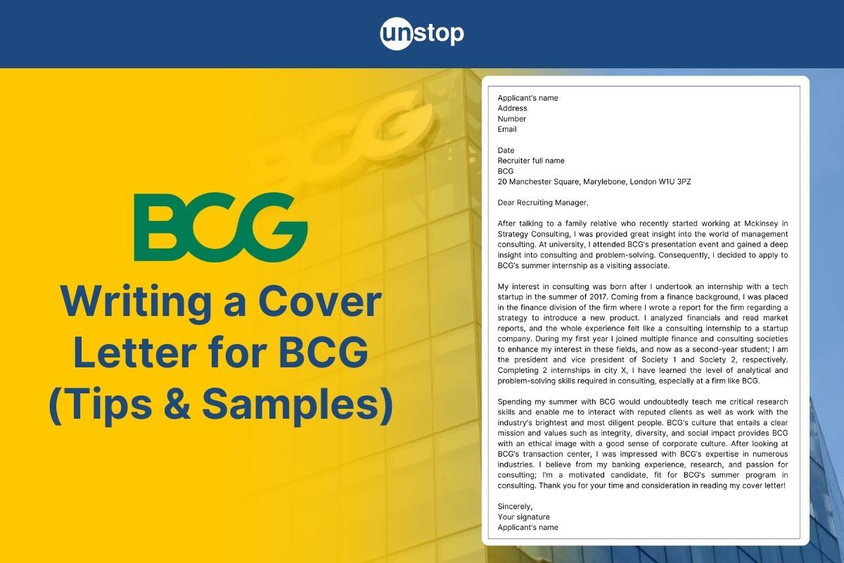 Use This Consulting Cover Letter To Get Hired At BCG (With Free Samples)