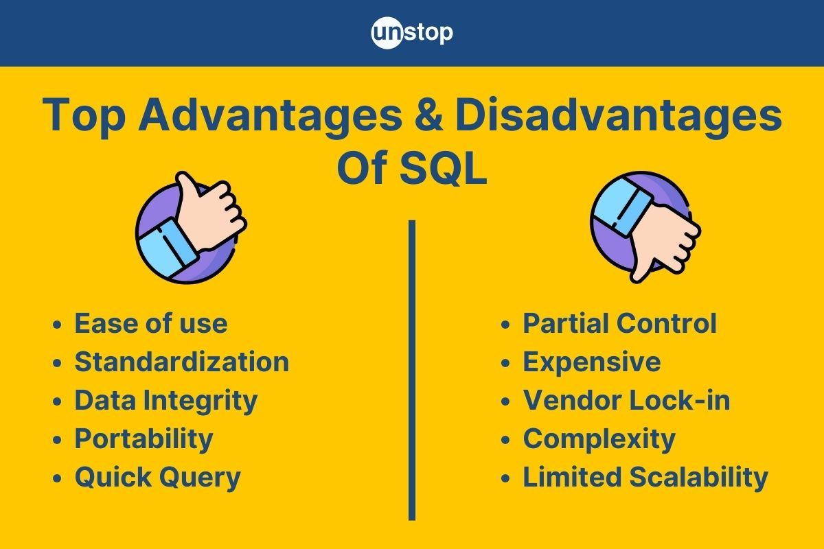 Advantages And Disadvantages Of SQL Simplified! // Unstop