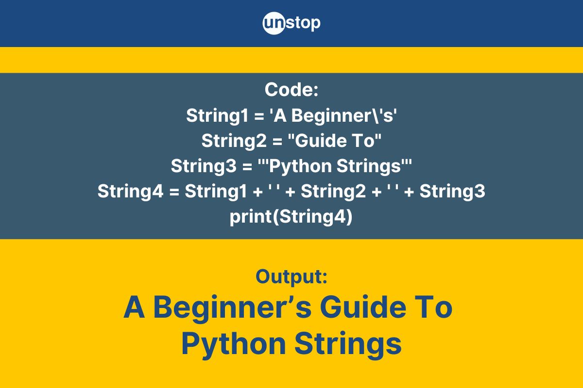 Python Strings  Create, Format & More (+Examples) // Unstop
