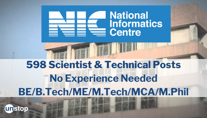 NIC Recruitment 2023 For Engineers: 598 Posts | Upto INR 177k PM