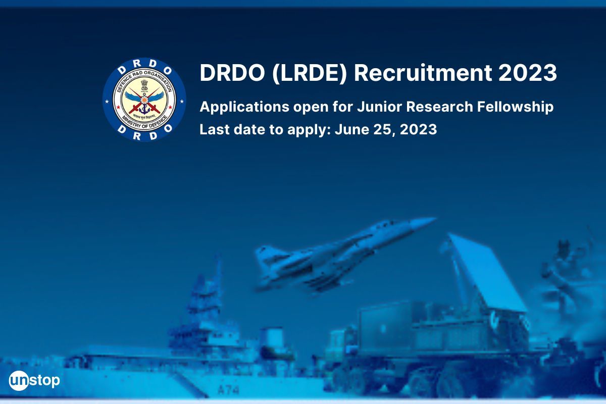 DRDO (LRDE) Recruitment 2023: Applications Open For Jr Research Fellowship For Engineers