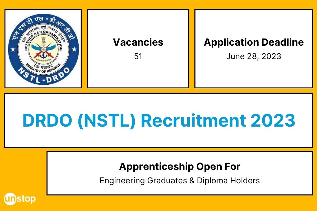 DRDO (NSTL) Apprenticeship Recruitment 2023: 51 Posts For Engineers