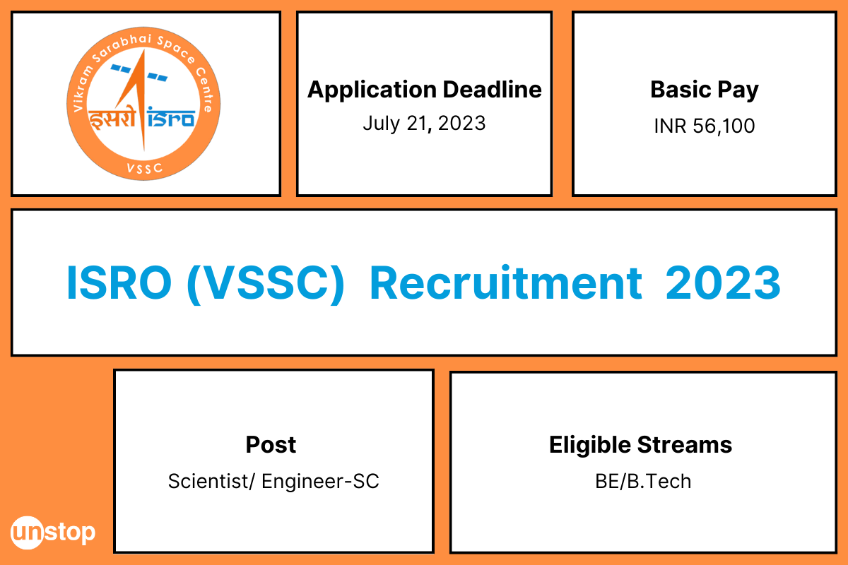 ISRO VSSC Recruitment 2023 For BE/B.Tech; Apply Here // Unstop