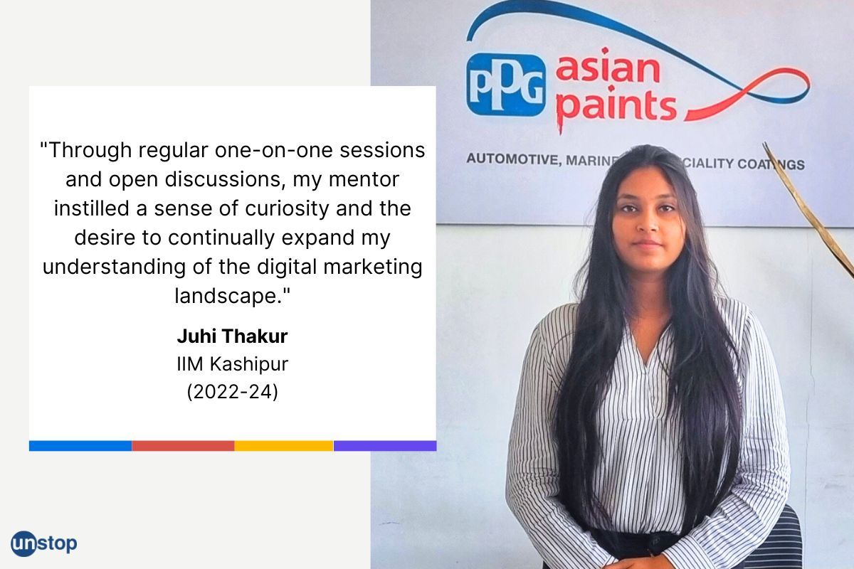 The Mentorship Effect: How An Internship At PPG Asian Paints Shaped Juhi's Passion For Digital Marketing