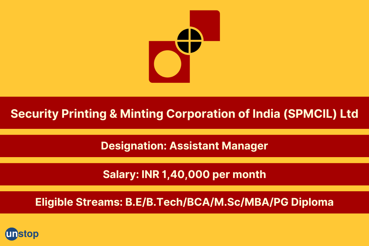 Ministry Of Finance: SPMCIL Assistant Manager Recruitment 2023; Salary INR 1,40,000/Month