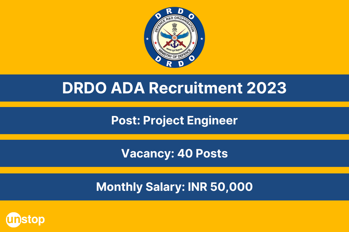 DRDO ADA Recruitment 2023 Invites Engineering Students To Apply Online For The Posts Of PE; Monthly Salary INR 50,000