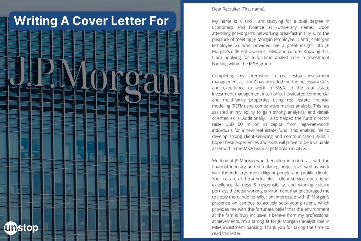 Cover Letter That Will Surely Get You Hired at JP Morgan! (With Free Samples)