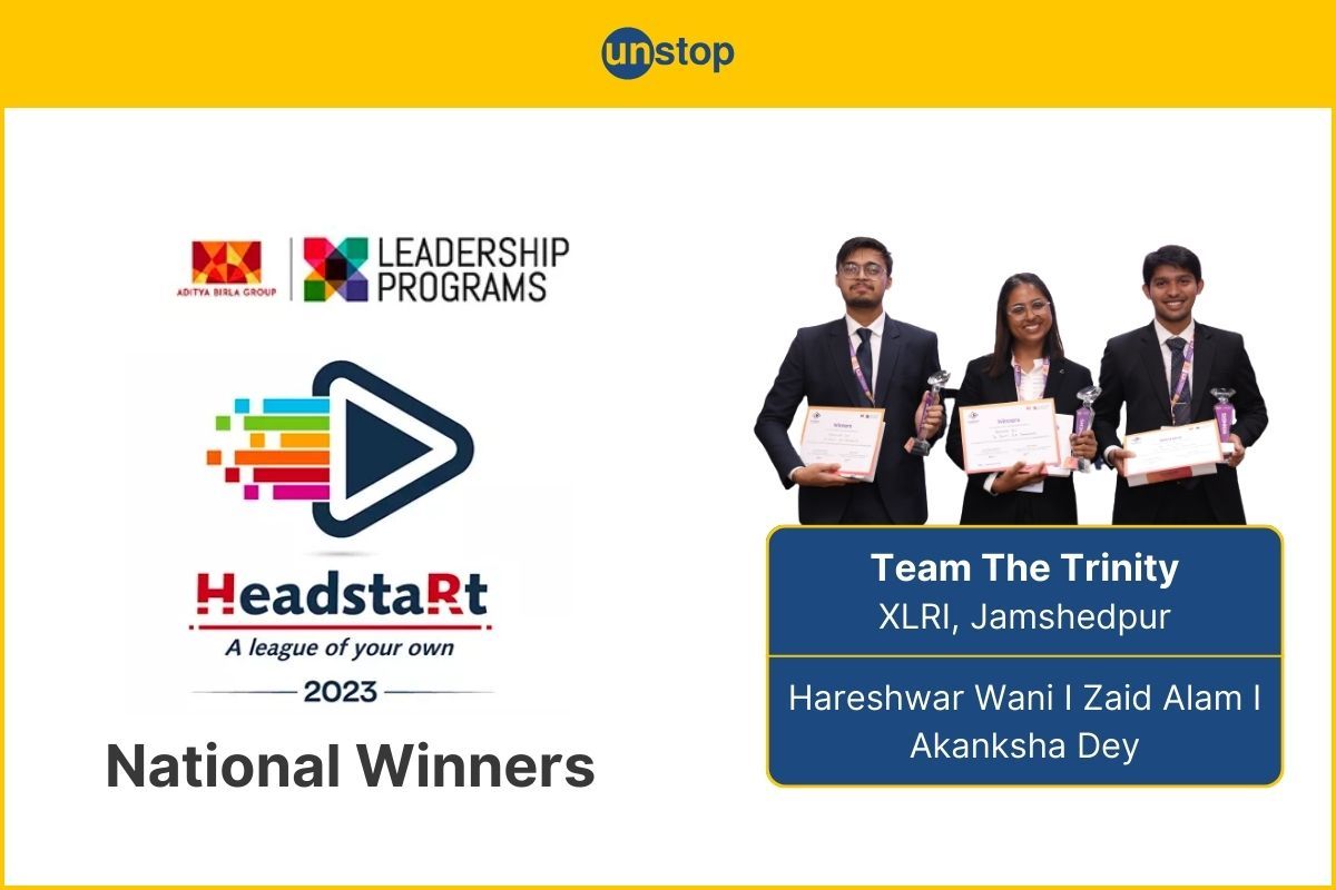 How ‘The Trinity’ From XLRI, Jamshedpur Became National Winners Of Aditya Birla Group HeadstaRt 2023