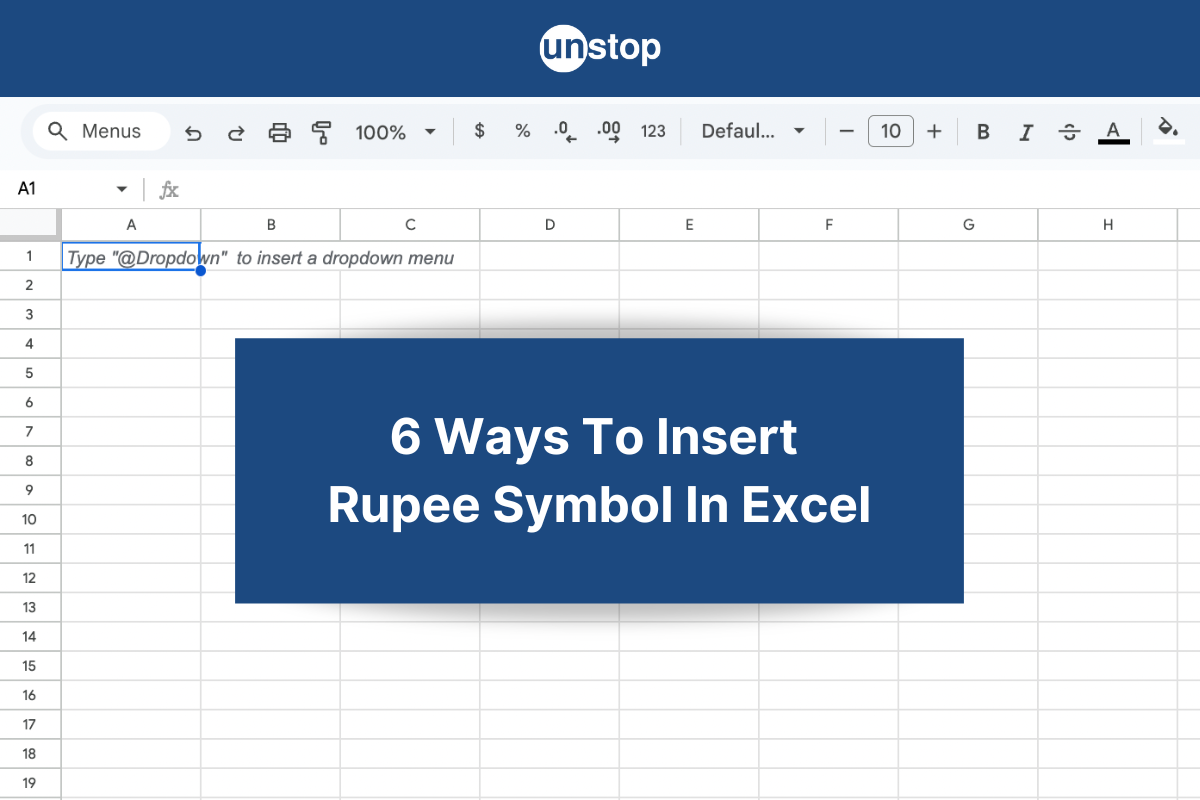 How to Insert Rupee Symbol in Excel (6 Ways)