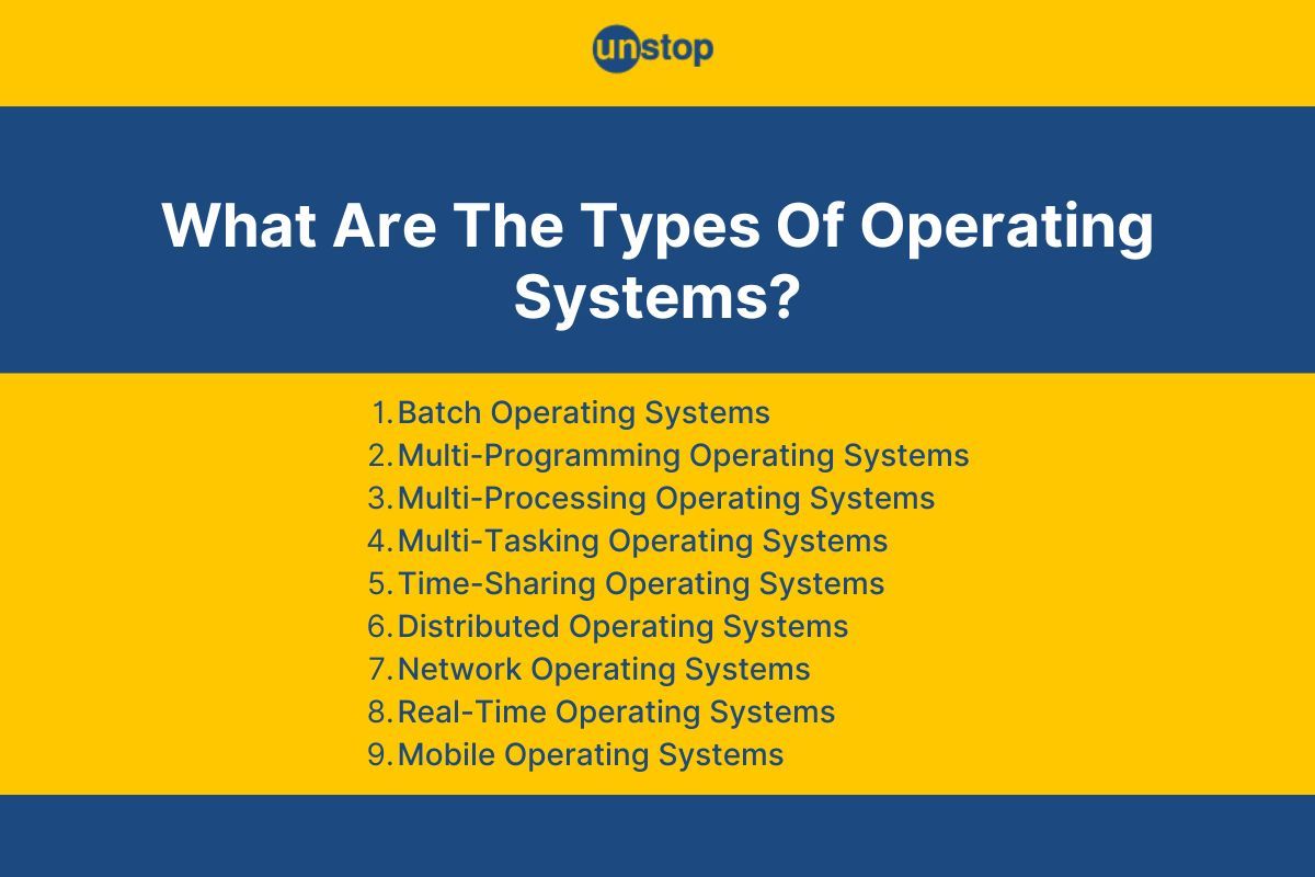 9 Types Of Operating Systems, Advantages, Disadvantages & More