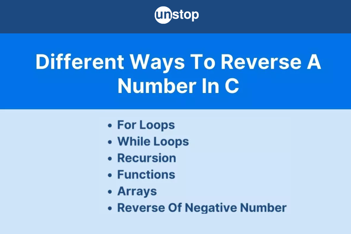 C Program To Reverse A Number | 6 Ways Explained With Examples