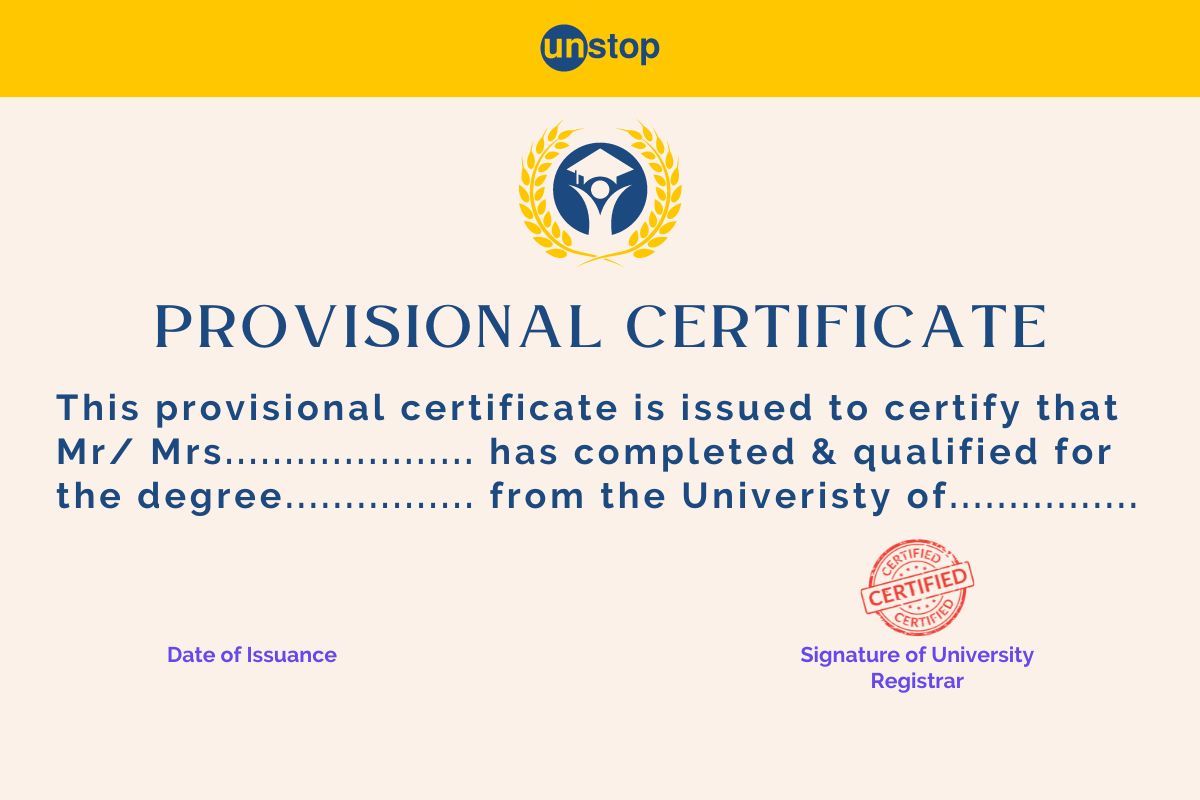 Provisional Certificate- Meaning, Application Process & Benefits