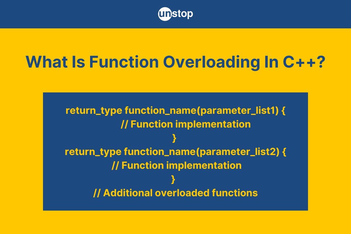 Function Overloading In C++ With Code Examples & Explanation