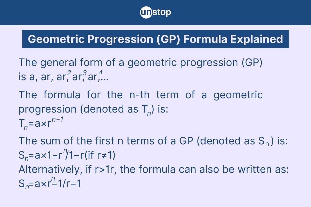 Geometric Progression (GP): Definition, Formula, Nth Term and Sum