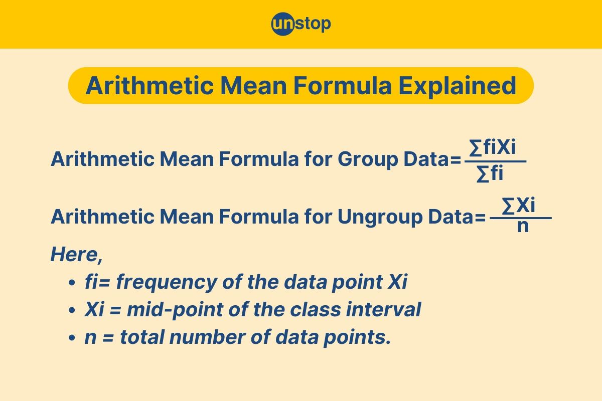 Arithmetic Mean: Definition, Formulas, Solved Questions & Answers