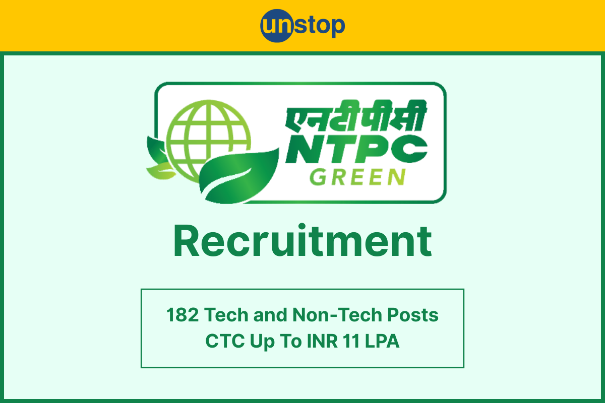 NTPC Green Energy Limited Recruitment - 182 Posts | CTC Approx. INR 11 LPA