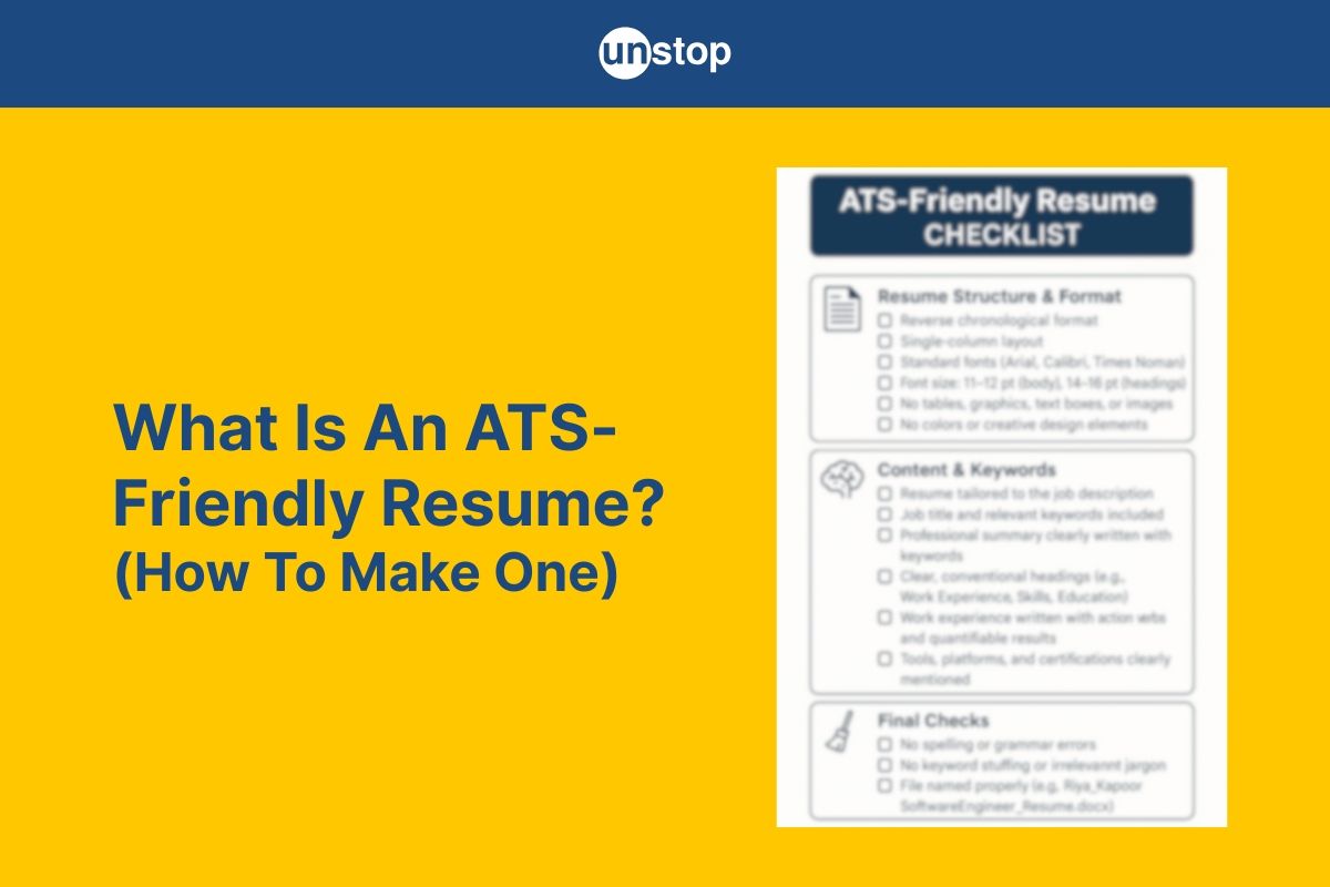 What Is An ATS-Friendly Resume? Format, Steps, Tips & Templates