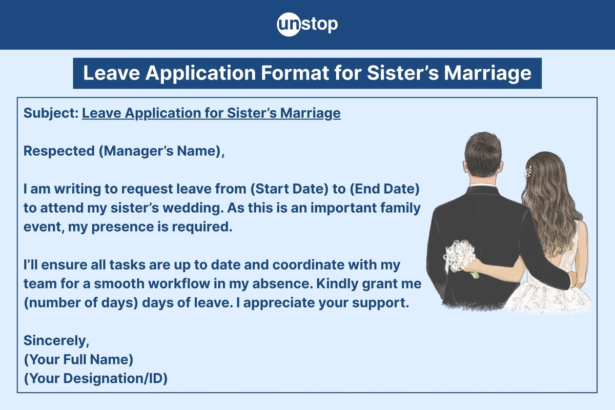 Leave Application For Sister's Marriage: Format & Samples (2025)