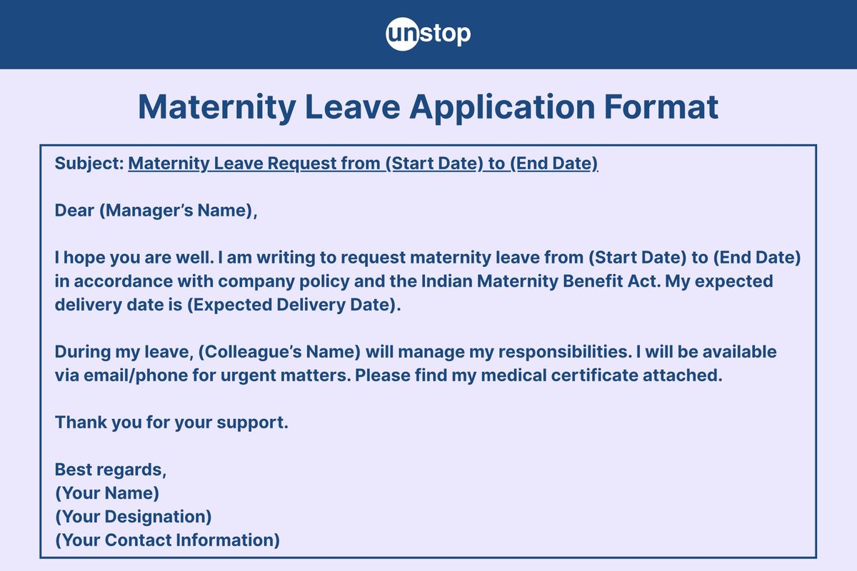 How to Write a Maternity Leave Application: Format, Samples & Tips