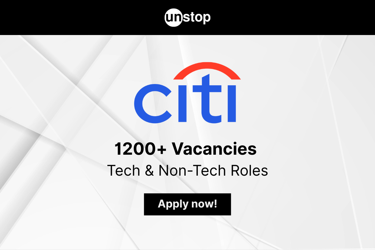 Citi Hiring: 1200+ Openings Across India