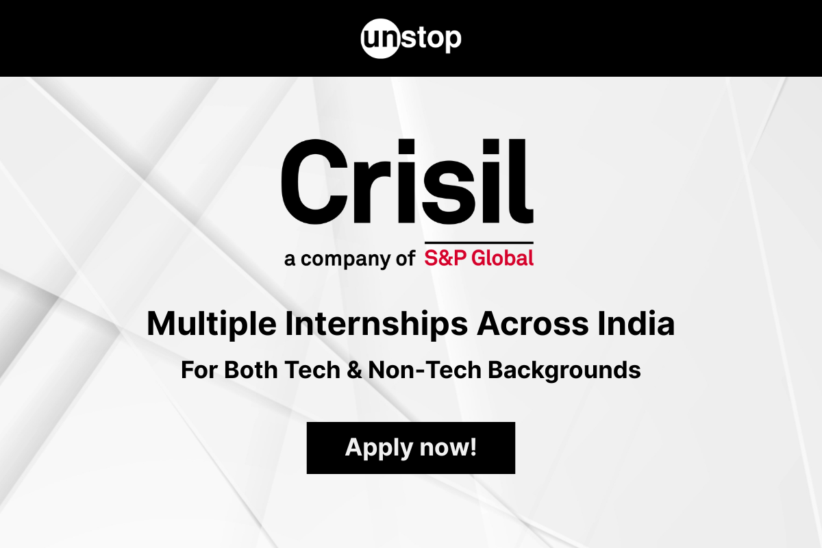 CRISIL Internships 2025 | Apply For Roles In Finance, Consulting, Tech, & More!