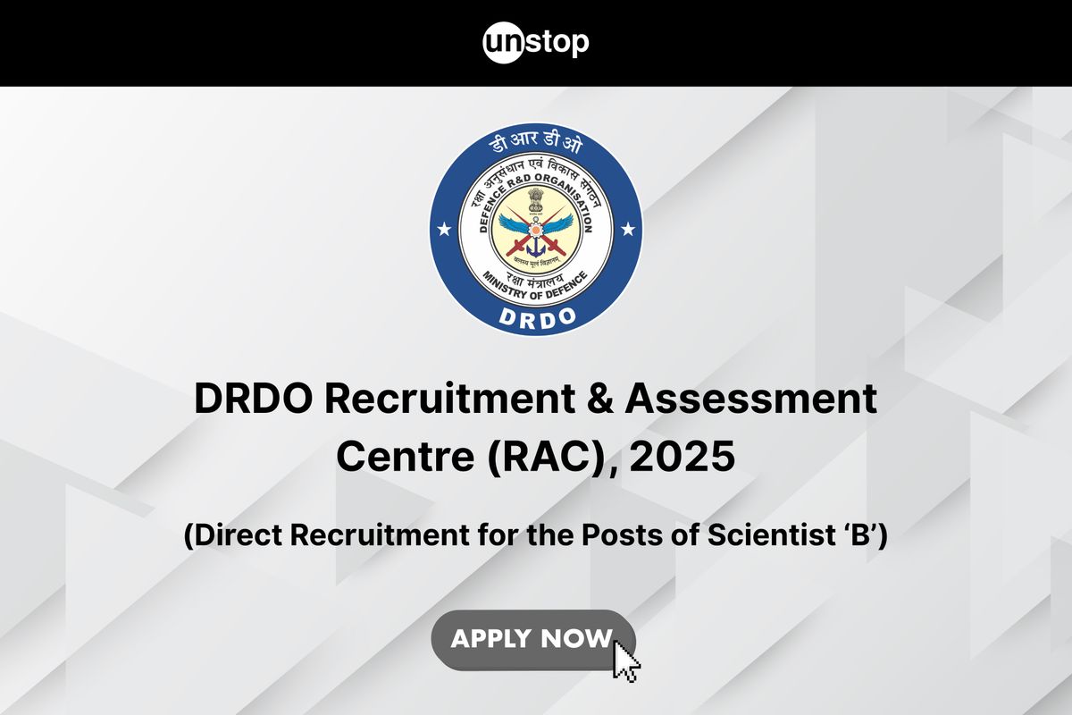 DRDO RAC Recruitment 2025: Apply Now for Scientist 'B' Posts (152 Vacancies)