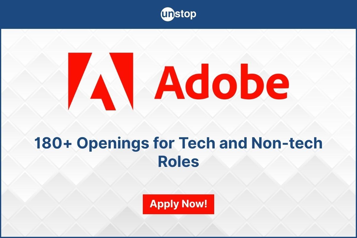 Adobe India Is Hiring! Apply For 180+ Tech & Non-Tech Roles